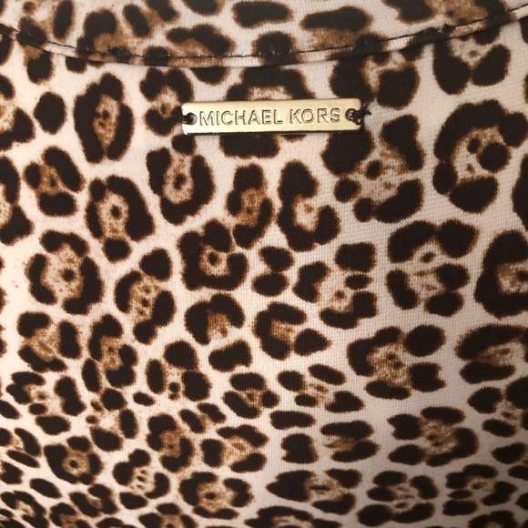 Michael Michael Kors Leopard Print Cold Shoulder Dress Sz XS - Picture 4 of 6